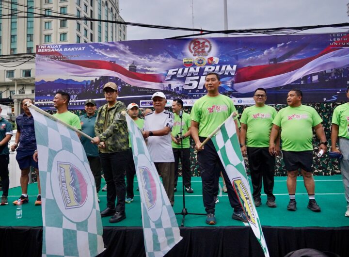 Rico Waas Bersama Pangdam I/BB dan Wagubsu Lepas 20.000 Peserta Fun Run 5K