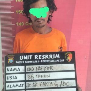 Maling Meteran Air PDAM Tirtanadi Menyaru Pemulung, Diamankan Polsek Medan Area