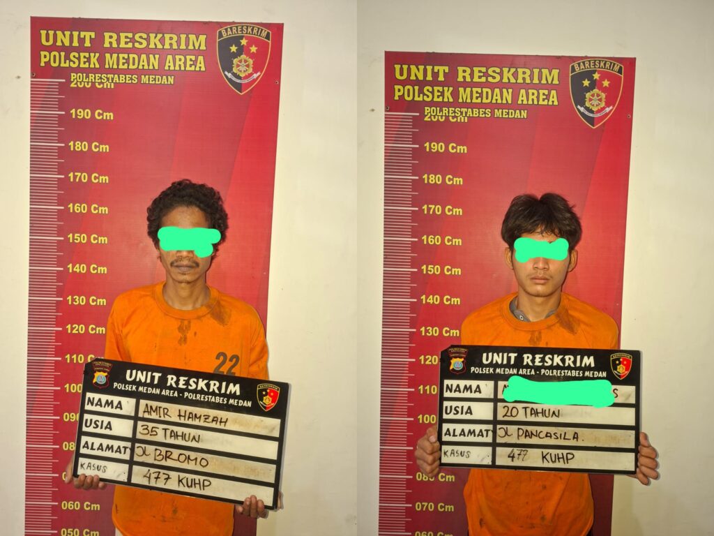 Polisi Tangkap Dua Pelaku Pencurian di Jalan Panglima Denai