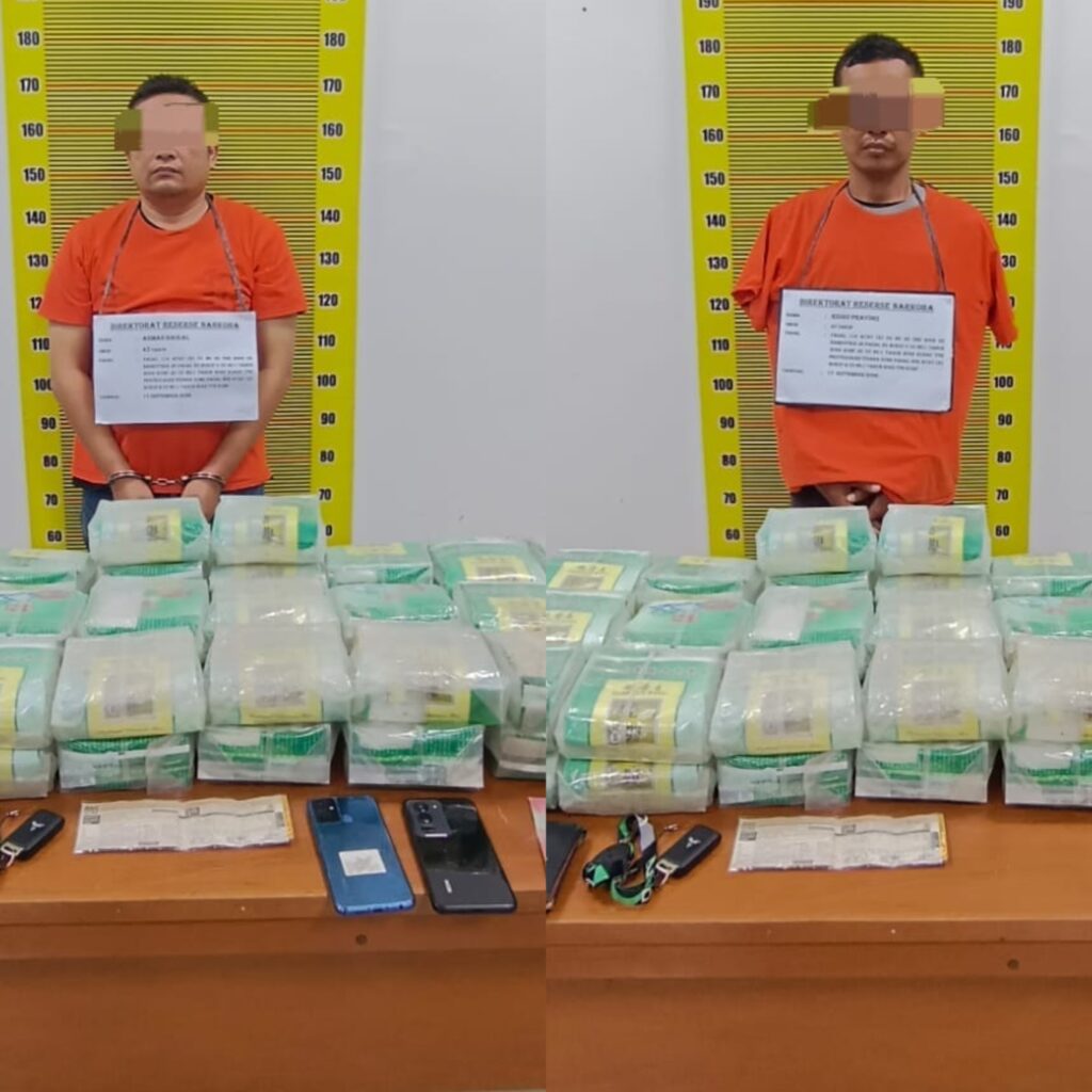 Dua Pria Sembunyikan 44 Kg Sabu di Dinding Mobil, Ditangkap di Jalinsum Besitang