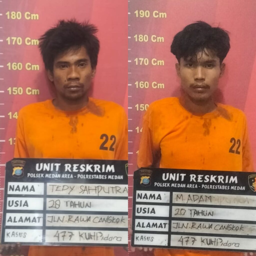 2 Maling AC di Jalan Tuba I Ditangkap Polsek Medan Area