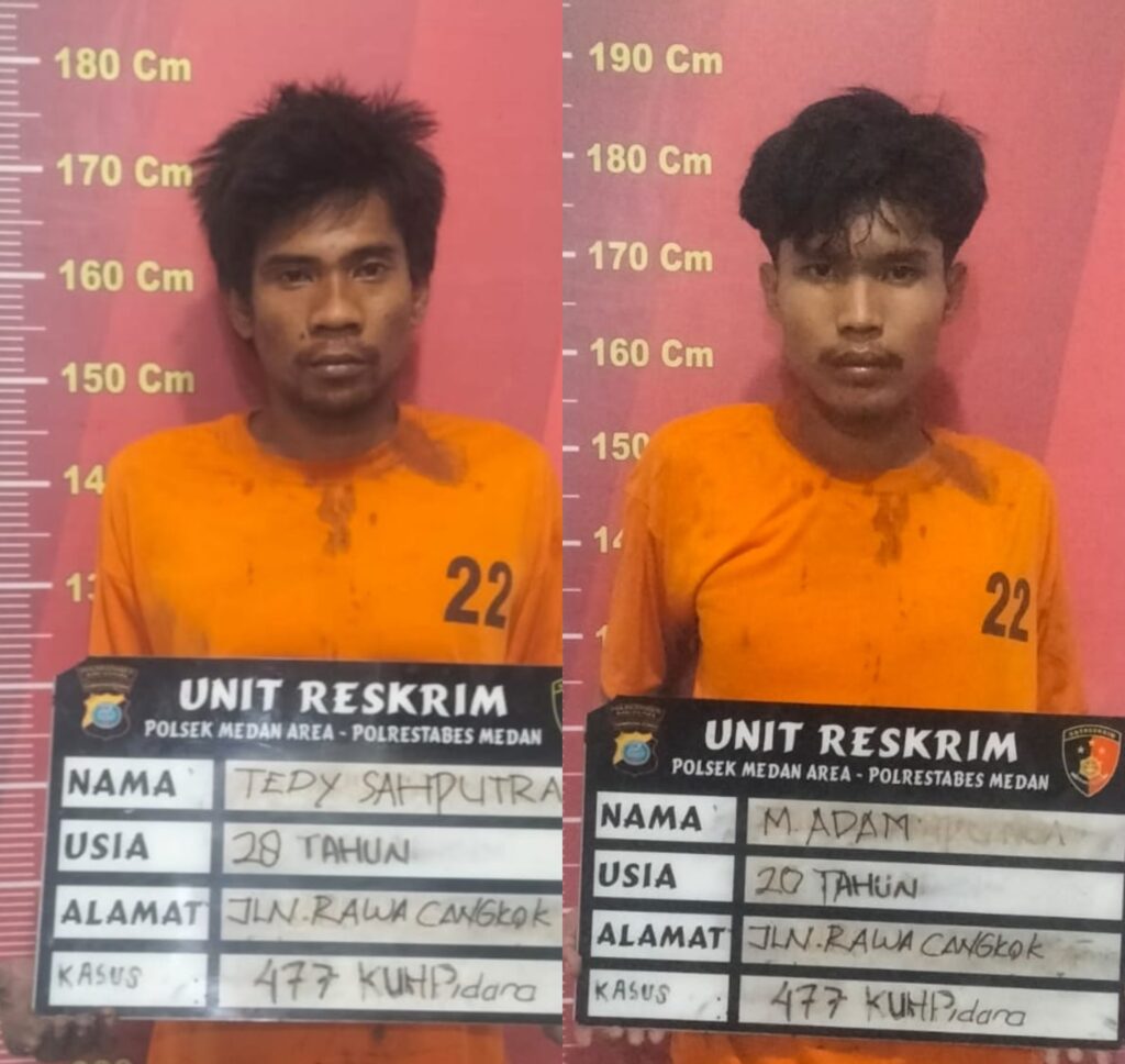 2 Maling AC di Jalan Tuba I Ditangkap Polsek Medan Area