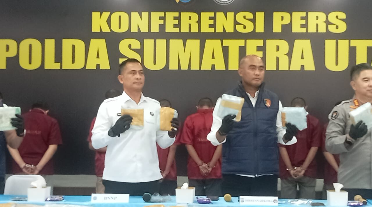 Polda Sumut Sita 244 Kg Sabu dan Ribuan Butir Ekstasi, Selamatkan 2.409 Juta Jiwa