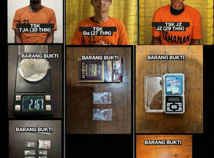 Tiga Terduga Pengedar Narkoba Ditangkap di Binjai, Polisi Sita Sabu 6,82 Gram