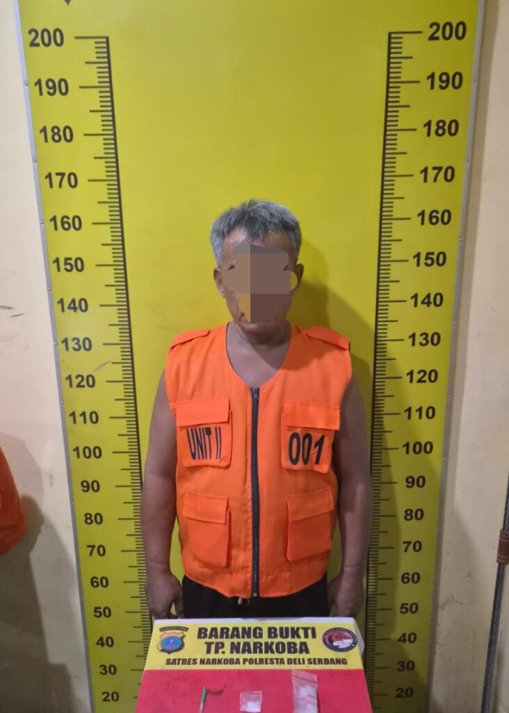 Pria Lansia di Deli Serdang Ditangkap karena Nekat Simpan Sabu 1,71 Gram