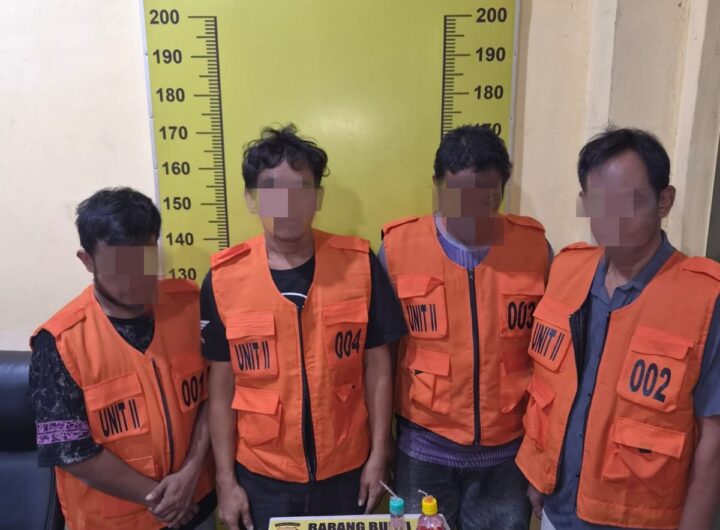 Polresta Deli Serdang Gerebek Sarang Narkoba di Kualanamu, 4 Pria Diamankan