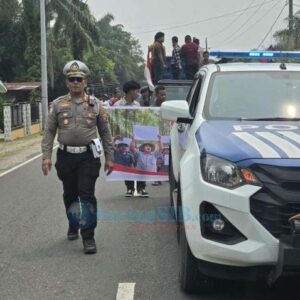 Kasat Lantas Polres Palas Kawal Unras Konflik Agraria PT SSL dan PT SRL