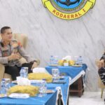 Kapolda Sumut Sambangi Kodaeral I Belawan, Kolaborasi Jaga Kondusifitas Wilayah