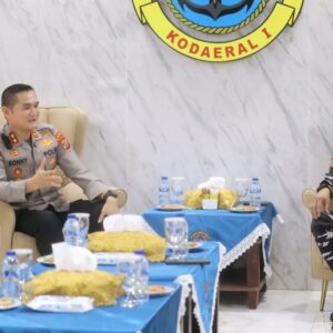 Kapolda Sumut Sambangi Kodaeral I Belawan, Kolaborasi Jaga Kondusifitas Wilayah
