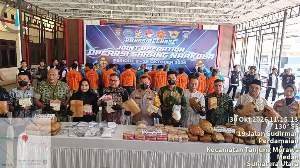 Polresta Deli Serdang Amankan 57 Tersangka Narkoba, Sita 23 Kg Sabu dan 24 Kg Ganja