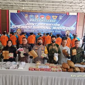 Polresta Deli Serdang Amankan 57 Tersangka Narkoba, Sita 23 Kg Sabu dan 24 Kg Ganja