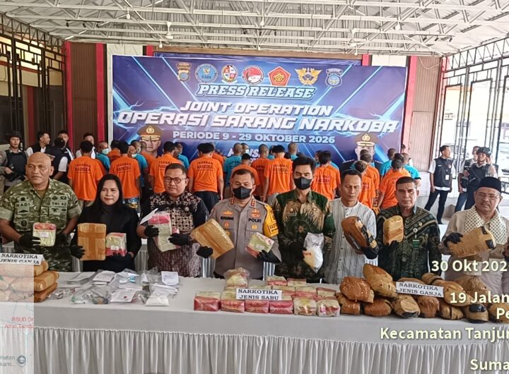 Polresta Deli Serdang Amankan 57 Tersangka Narkoba, Sita 23 Kg Sabu dan 24 Kg Ganja