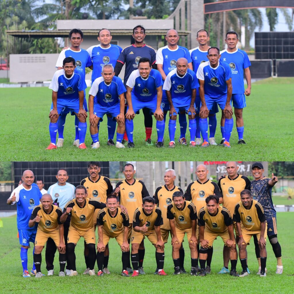 Pererat Silahturahmi, Kajati Aceh dan Kajari Medan Main Bola Kaki Bersama Tim Legend