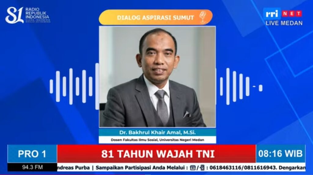 HUT Ke-81 TNI, Akademisi UNIMED Ingatkan: Jangan Terseret Politik Praktis
