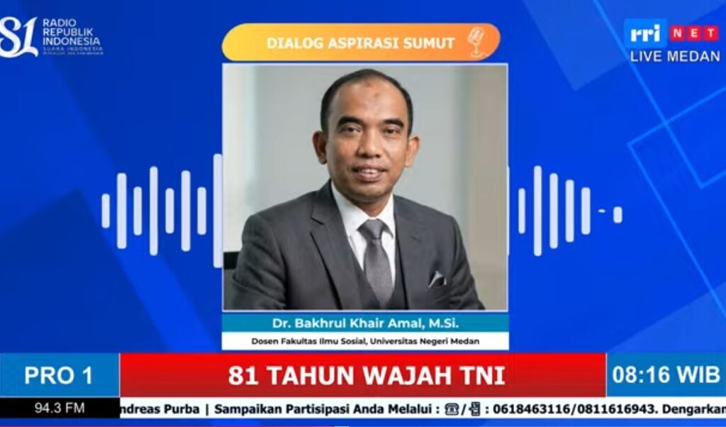 HUT Ke-81 TNI, Akademisi UNIMED Ingatkan: Jangan Terseret Politik Praktis